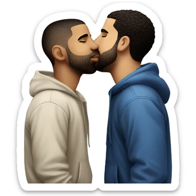 drake kissing drake kissing drake kissing drake sticker