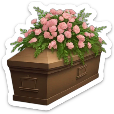 coffin flowers sticker