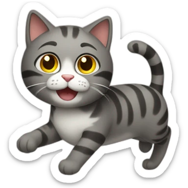 A spinning cat sticker