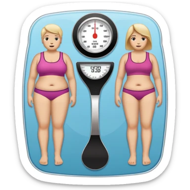 scale going down fat loss sticker
