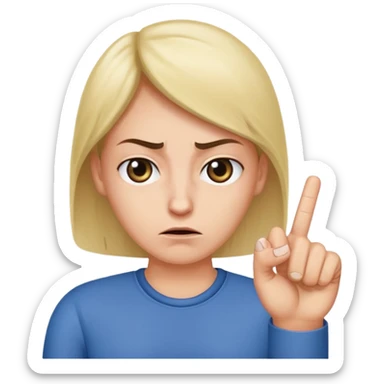 rolling eyes and middle finger sticker