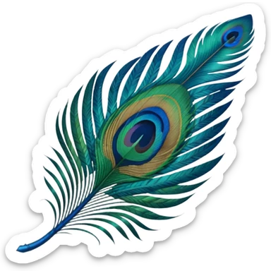 Create an emoji of peacock one feather  sticker