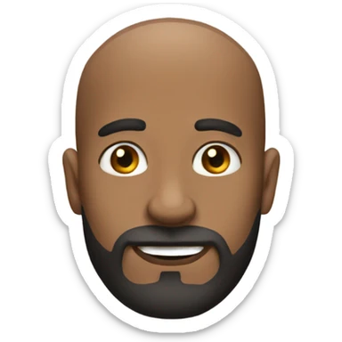 Men with no hair and beard sticker