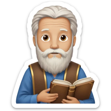 moses holding bible sticker