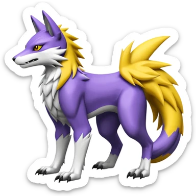 Renamon-Sergal-Lombax-hybrid-fusion sticker