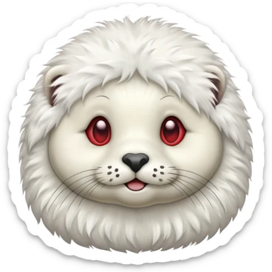 seal with heart eyes sticker