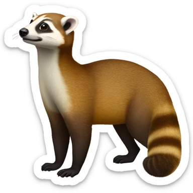Coati full body side view sticker