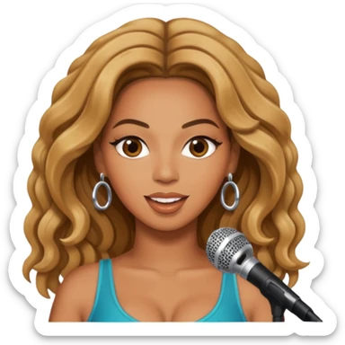  Beyonce singing sticker