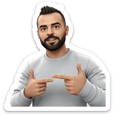 male portrait with mohawk hairstyle sticker