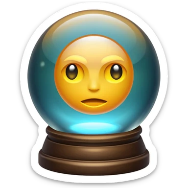 Crystal Ball – Transparent orb glowing with light sticker