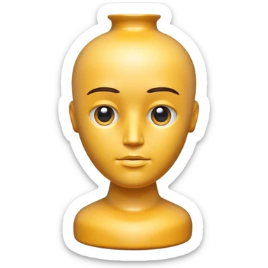 Vase human head  sticker