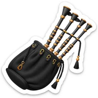 bagpipe were the down part of the instrument is cloth sticker