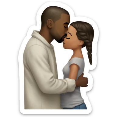 kanye west kissing kanye west sticker
