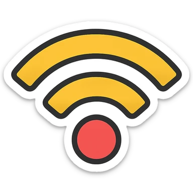 wireless symbol, animated, simple sticker