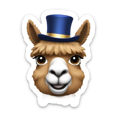 Alpaca new years sticker