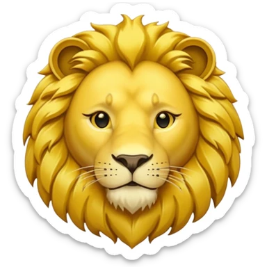 Fais une pièce d'or détailée avec l'inscription F, Fcoins. et un lion dessiné vue de côté en 2D sticker