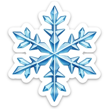 crystal snowflake sticker