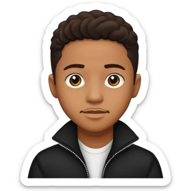 Lil Fizz with dark brown hair sticker