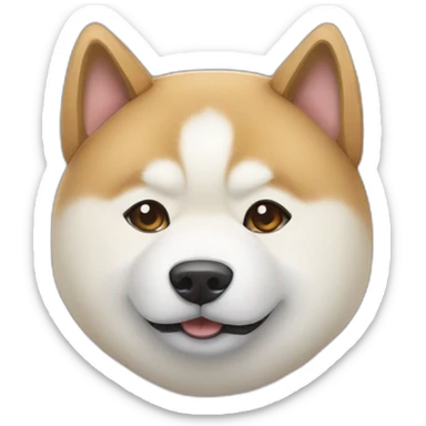 Akita inu drink tea sticker