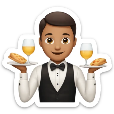 emoji camarero sticker