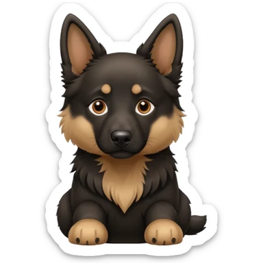 Belgian Shepherd dog puppy sticker