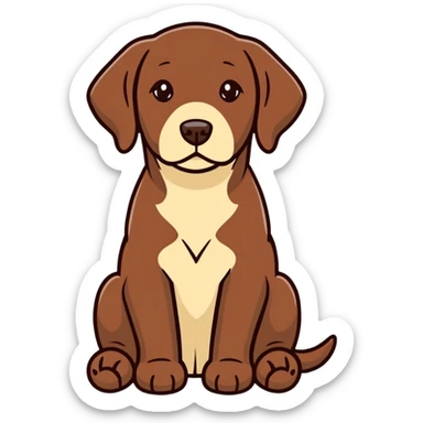Chocolate Lab sticker