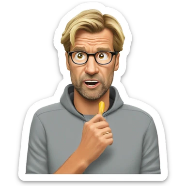 Jurgen Klopp biting nails sticker