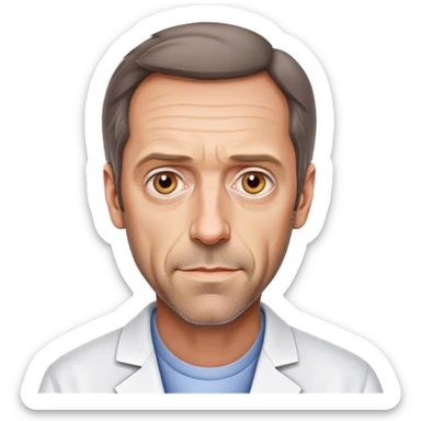 Dr house md photorealistic pencil sticker