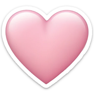 light pink heart sticker