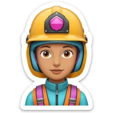 Colorful Helmeted Traveler sticker