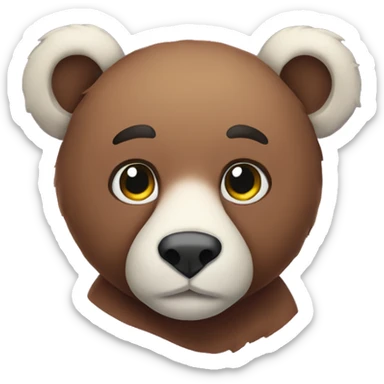 Oso de peluche tierno morado  sticker