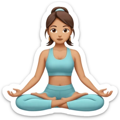 mexican female Gentle Yoga sticker