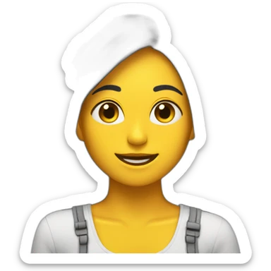 chica con abanico sticker