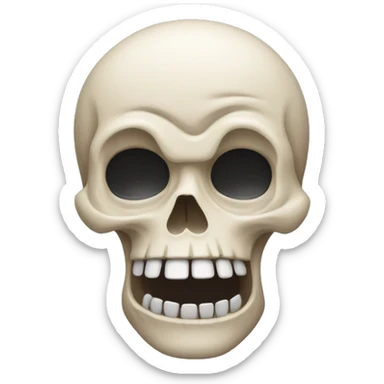 Shocked skull face  sticker