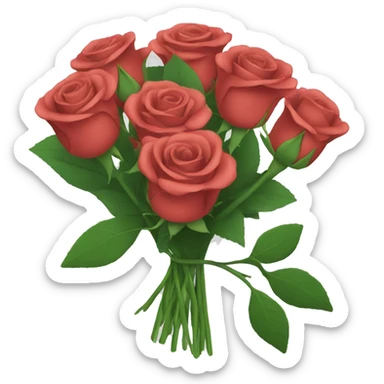 Rose bouquet sticker