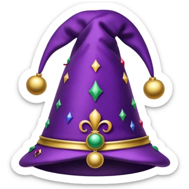 purple jester hat sticker