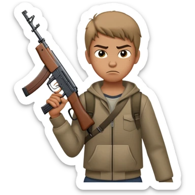 A 14 YO boy named John murders an entire alien race with an AK47 sticker