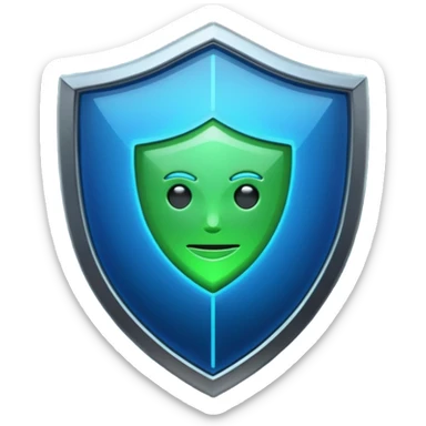 generate cyber shield emoji and different  hack symbols sticker