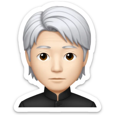 James iha black and white hair sticker