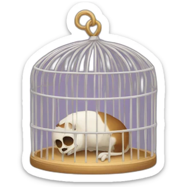 Squelette en cage sticker
