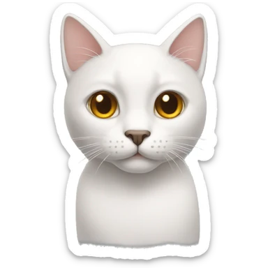 gato blanco con manchas sticker