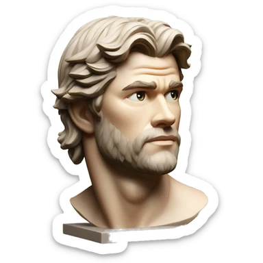 chris hemsworth roman sculpture sticker