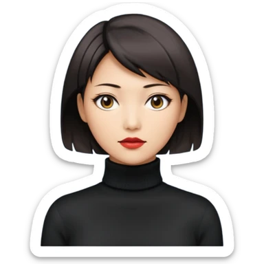 Ada Wong from resident evil 4 remake in roll-neck sweater  sticker