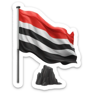 Old germany flag black white red sticker