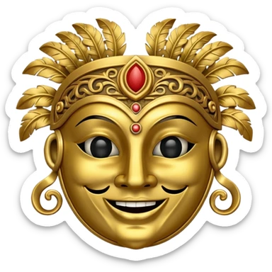 ancient Roman party mask sticker