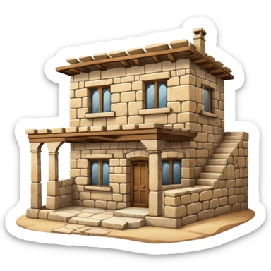 Palestinian old stone home sticker