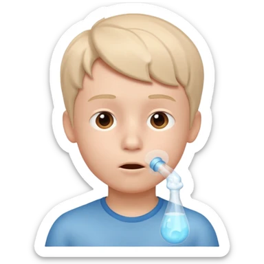 Healthy food  : Boy Breathing 3d Icon with color of D0B8FF
 sticker