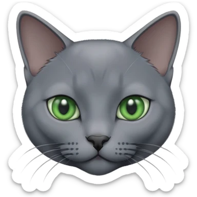 Russian blue cat sticker