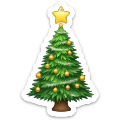 Christmas tree sticker