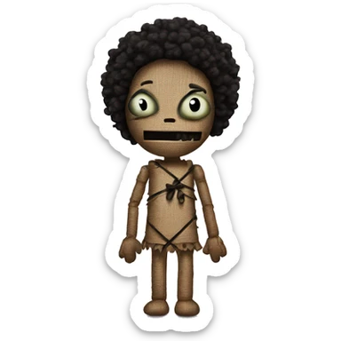 Voodoo doll sticker